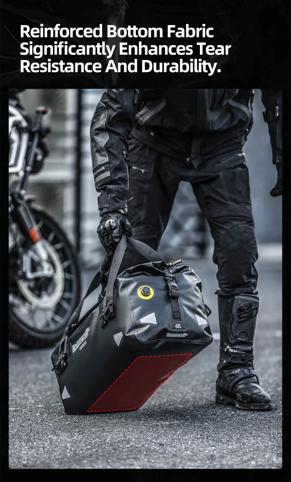 Waterproof Motorcycle Tail Bag 20L/40L/65L – Rear Seat Travel Luggage for Adventure & Touring
