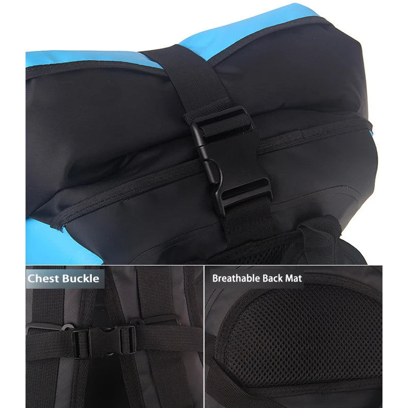 35L Waterproof Roll-Top Backpack – Dry Bag for Hiking, Kayaking, Camping & Travel