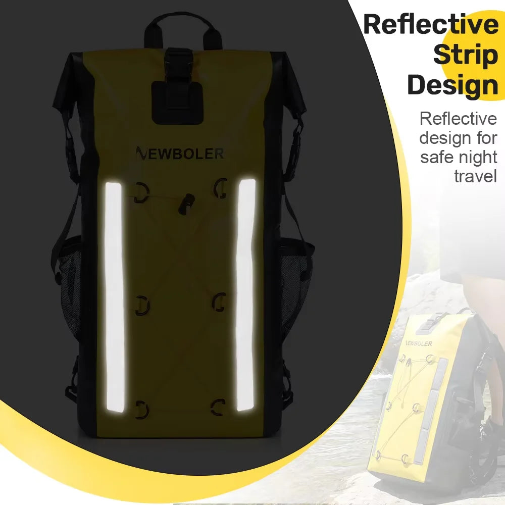 Waterproof Dry Backpack 25L – Floating Roll Top Bag for Kayaking, Beach, Camping & Hiking