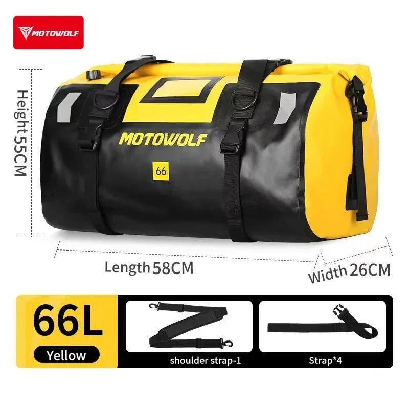 Roll-Top Waterproof Motorcycle Luggage Bag
