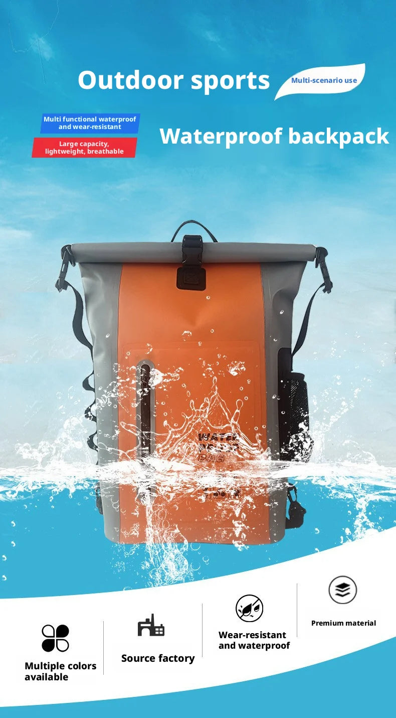25L Waterproof Roll-Top Backpack – Dry Bag for Hiking, Beach, Kayaking & Travel