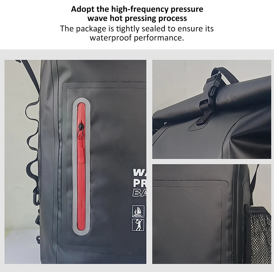 25L Waterproof Dry Backpack – Roll-Top PVC Bag for Kayaking, Beach, Hiking & Travel