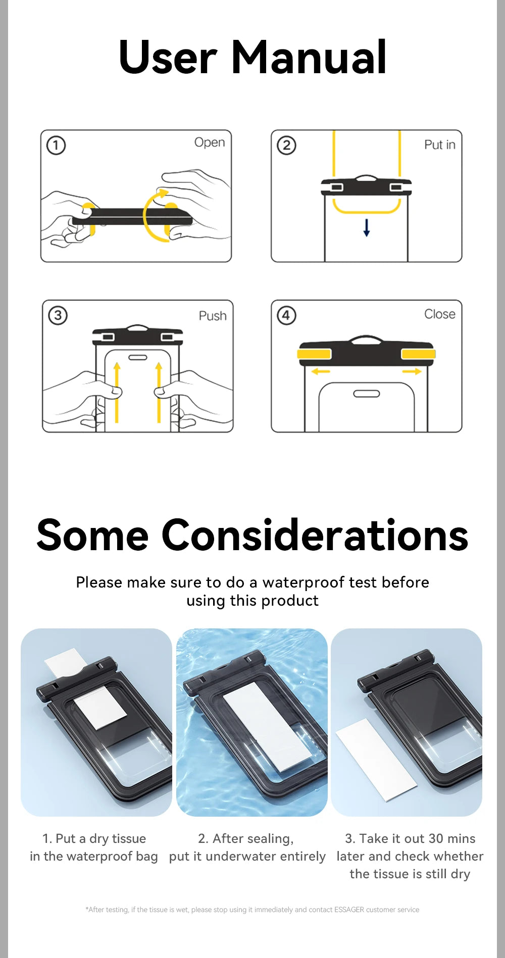 IPX8 Dual-Pocket Waterproof Phone Pouch