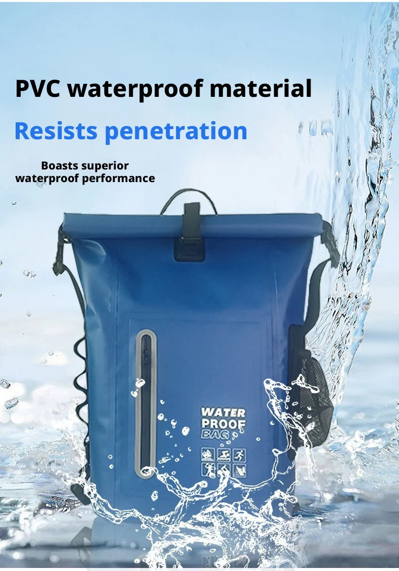 25L Waterproof Roll-Top Backpack – Dry Bag for Hiking, Beach, Kayaking & Travel