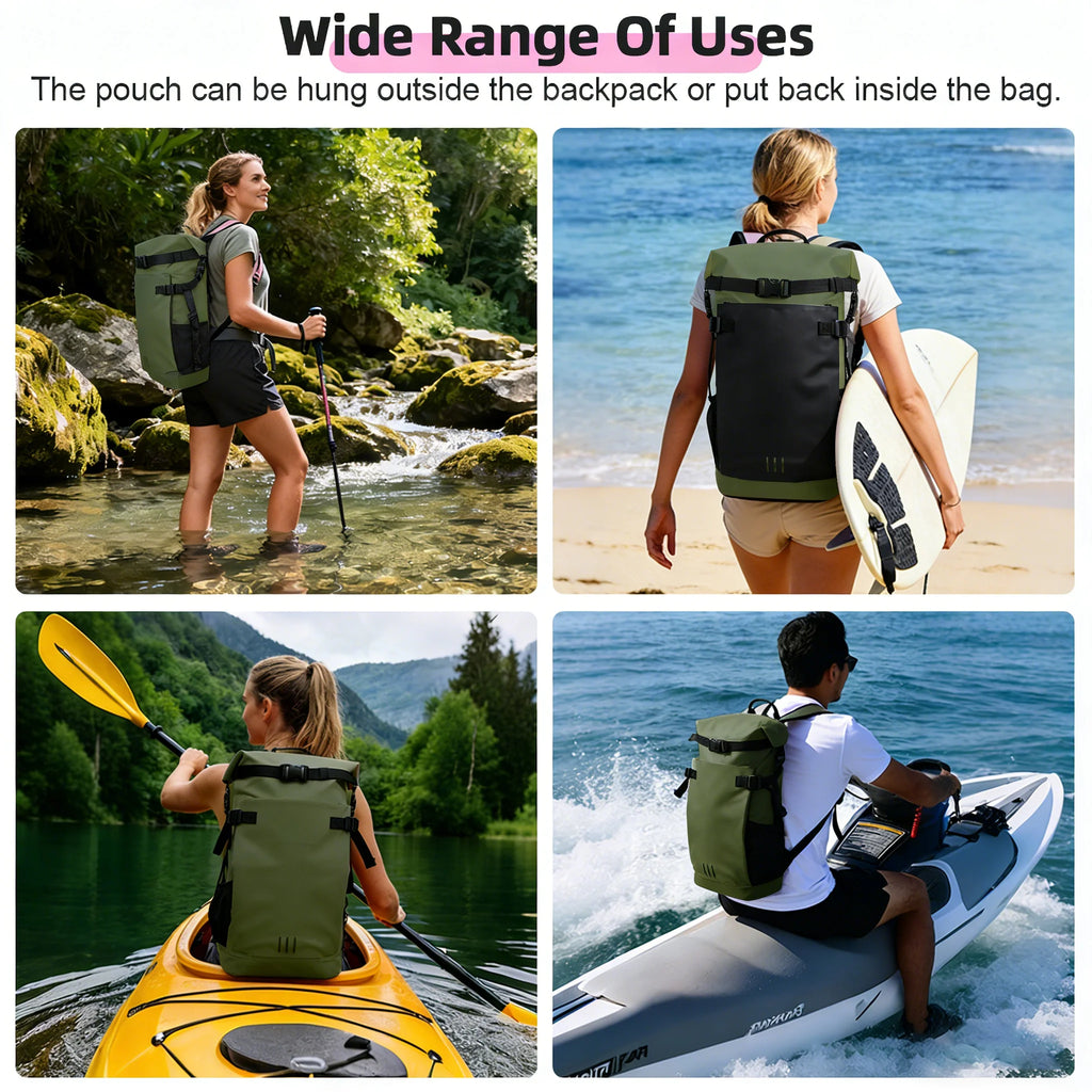 25L/35L Waterproof Dry Backpack – Heavy Duty Roll-Top Dry Bag
