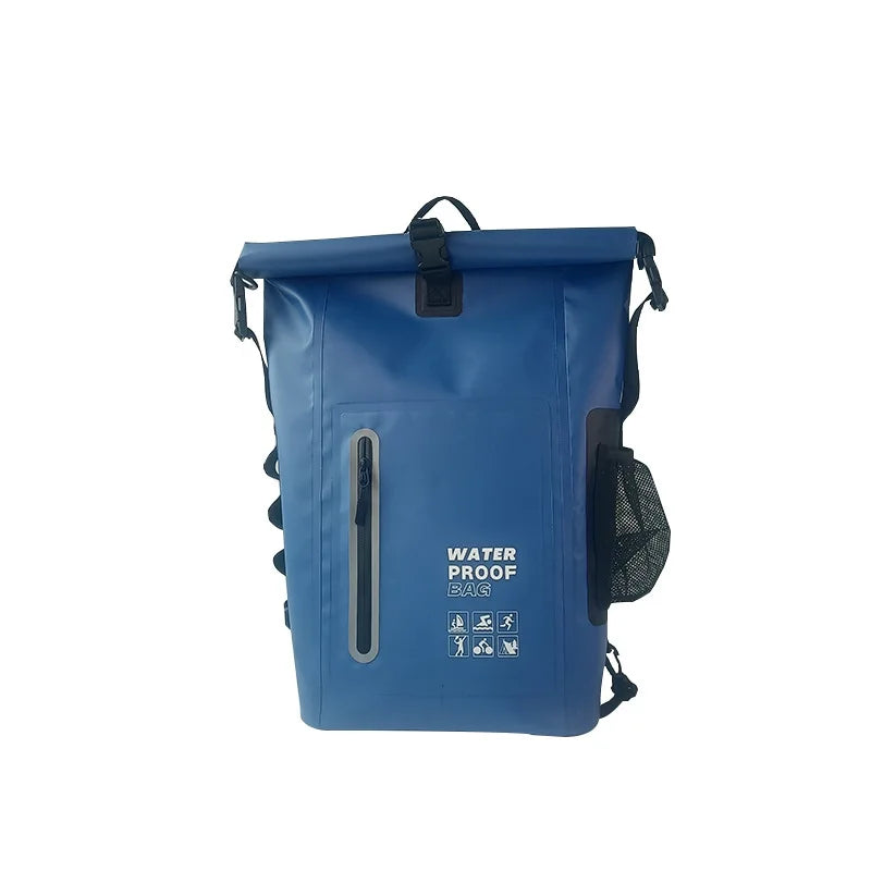 25L Waterproof Dry Backpack – Roll-Top PVC Bag for Kayaking, Beach, Hiking & Travel