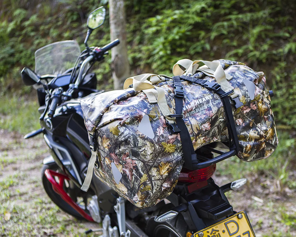 70L Waterproof Motorcycle Tail Bag – U-Shape Travel Luggage for Adventure & Touring