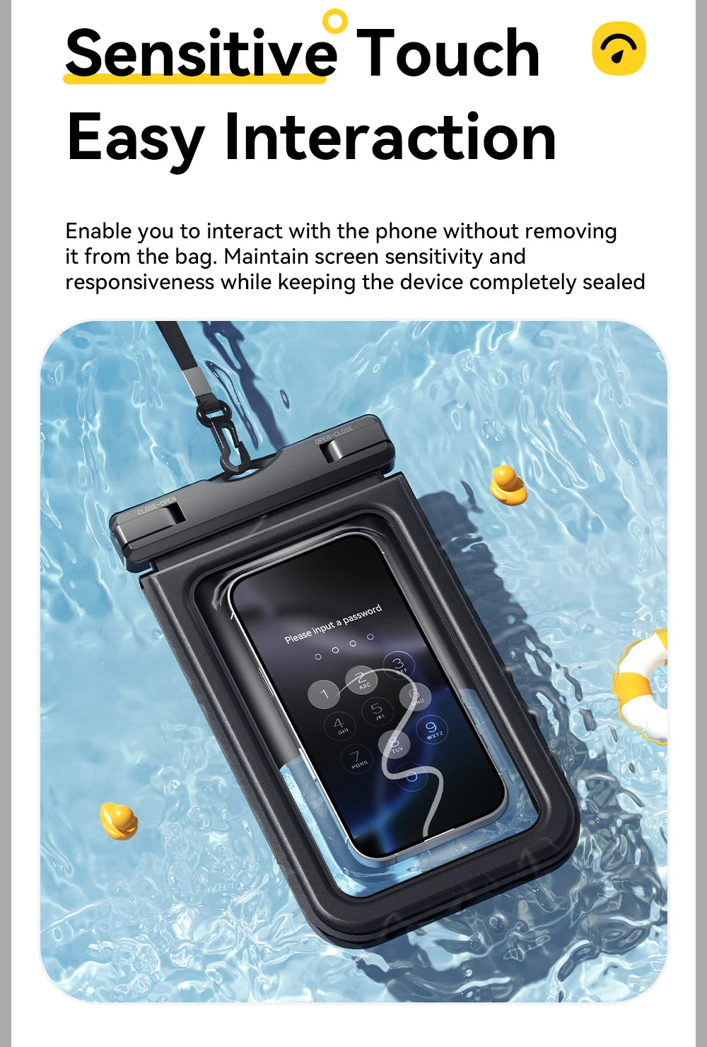 IPX8 Dual-Pocket Waterproof Phone Pouch