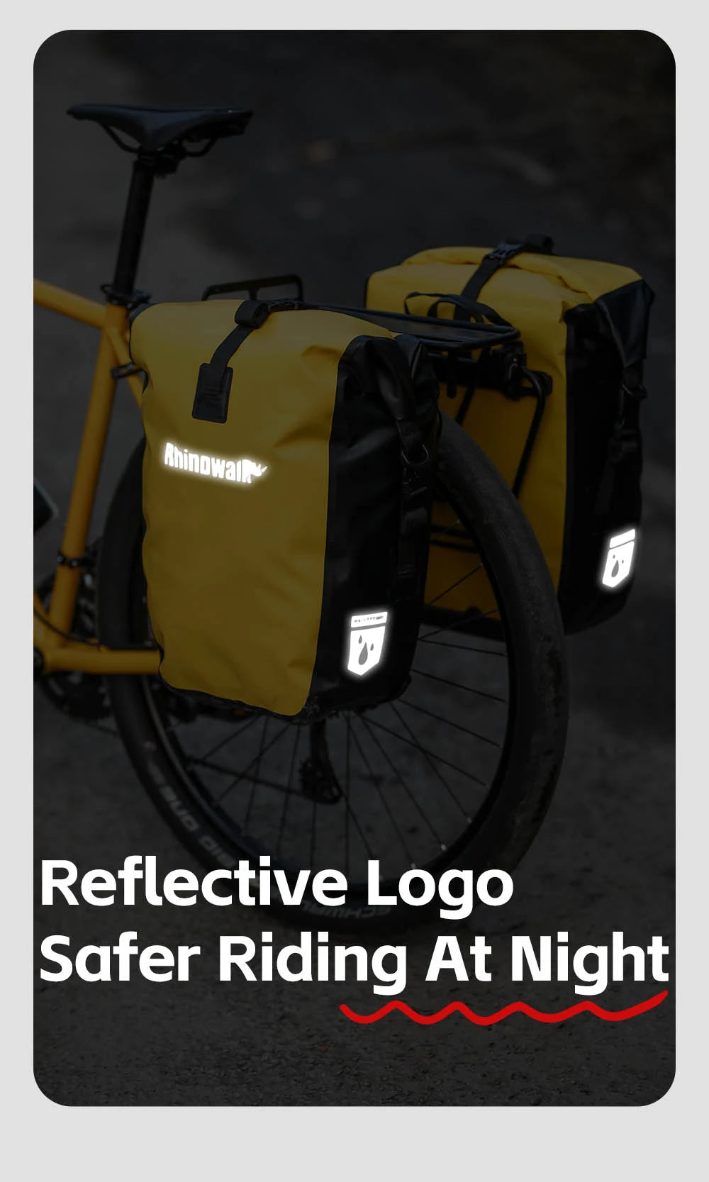 Waterproof Bike Pannier 27L | Quick Release Rear Rack Bag