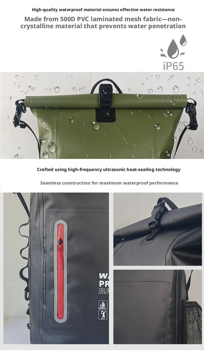 25L Waterproof Roll-Top Backpack – Dry Bag for Hiking, Beach, Kayaking & Travel