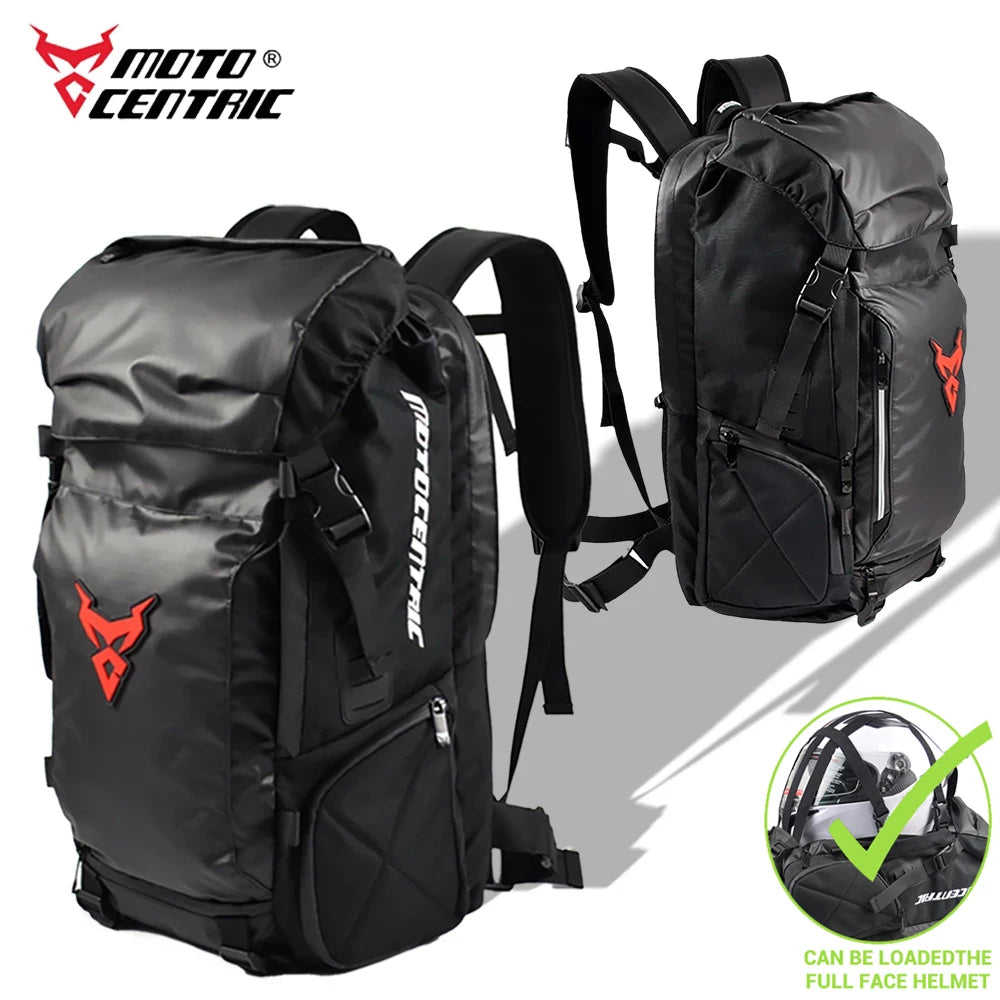 48L Waterproof Motorcycle Tail Bag Backpack | Helmet & Travel Luggage