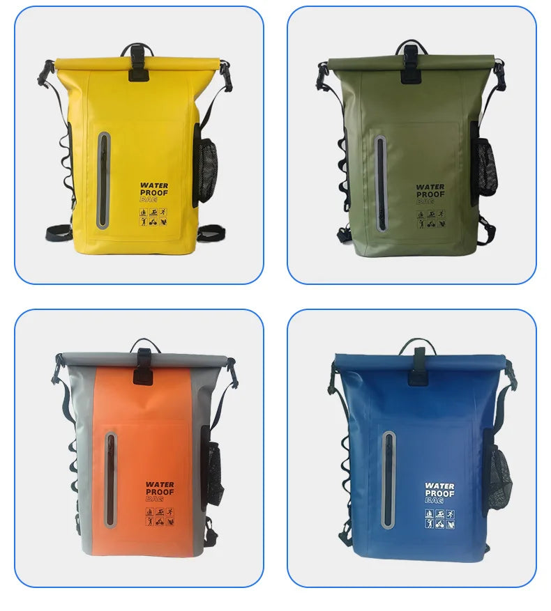 25L Waterproof Roll-Top Backpack – Dry Bag for Hiking, Beach, Kayaking & Travel