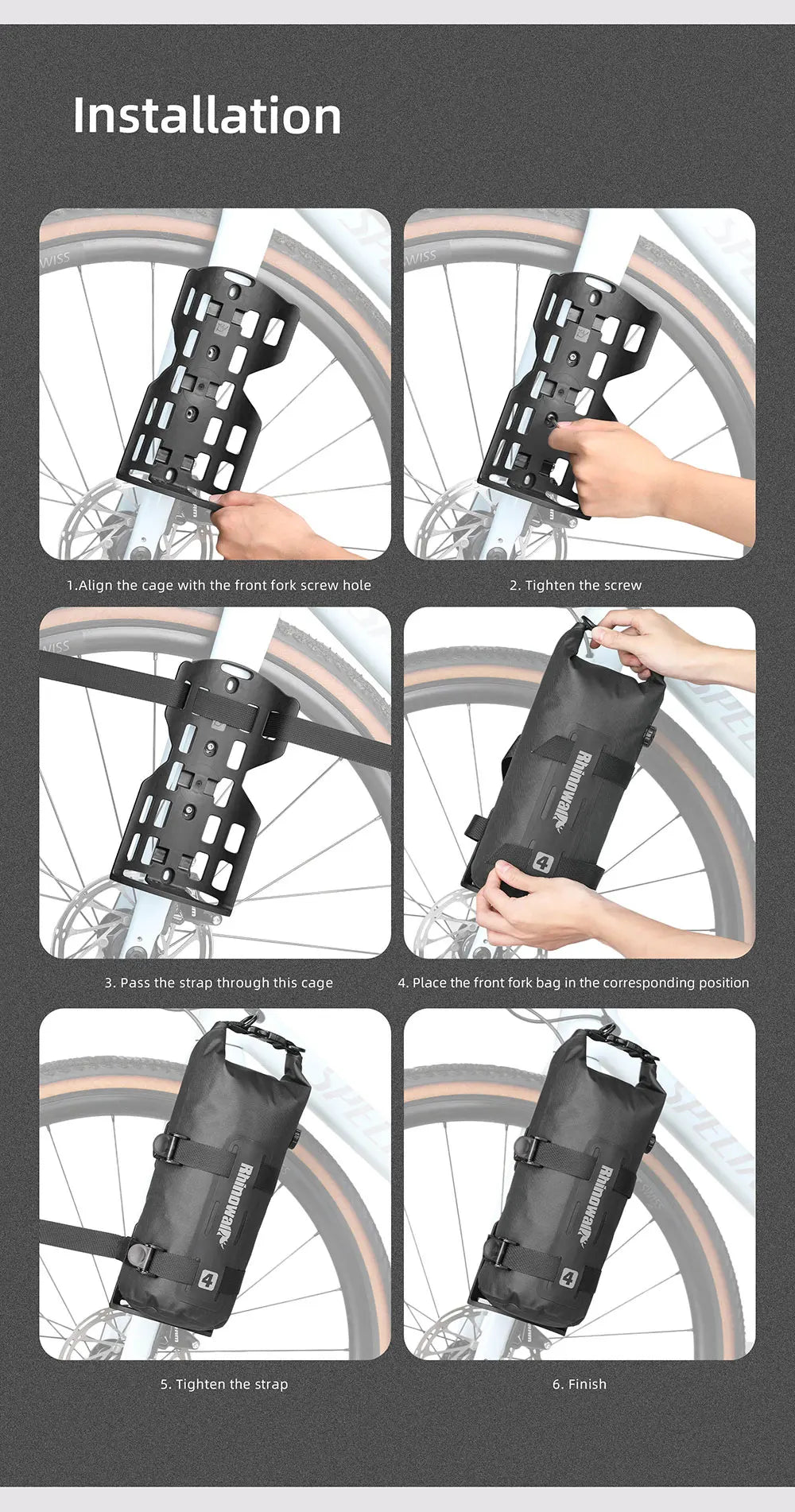 Bike Fork Waterproof Dry Bag 4L/7L | Quick Release Cycling Bag