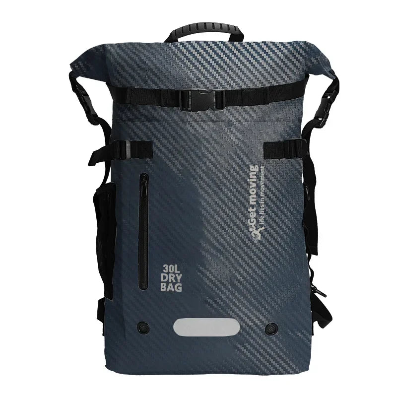 30L Waterproof Dry Backpack – Roll-Top Bag with Dry & Wet Separation for Beach, Kayaking & Travel