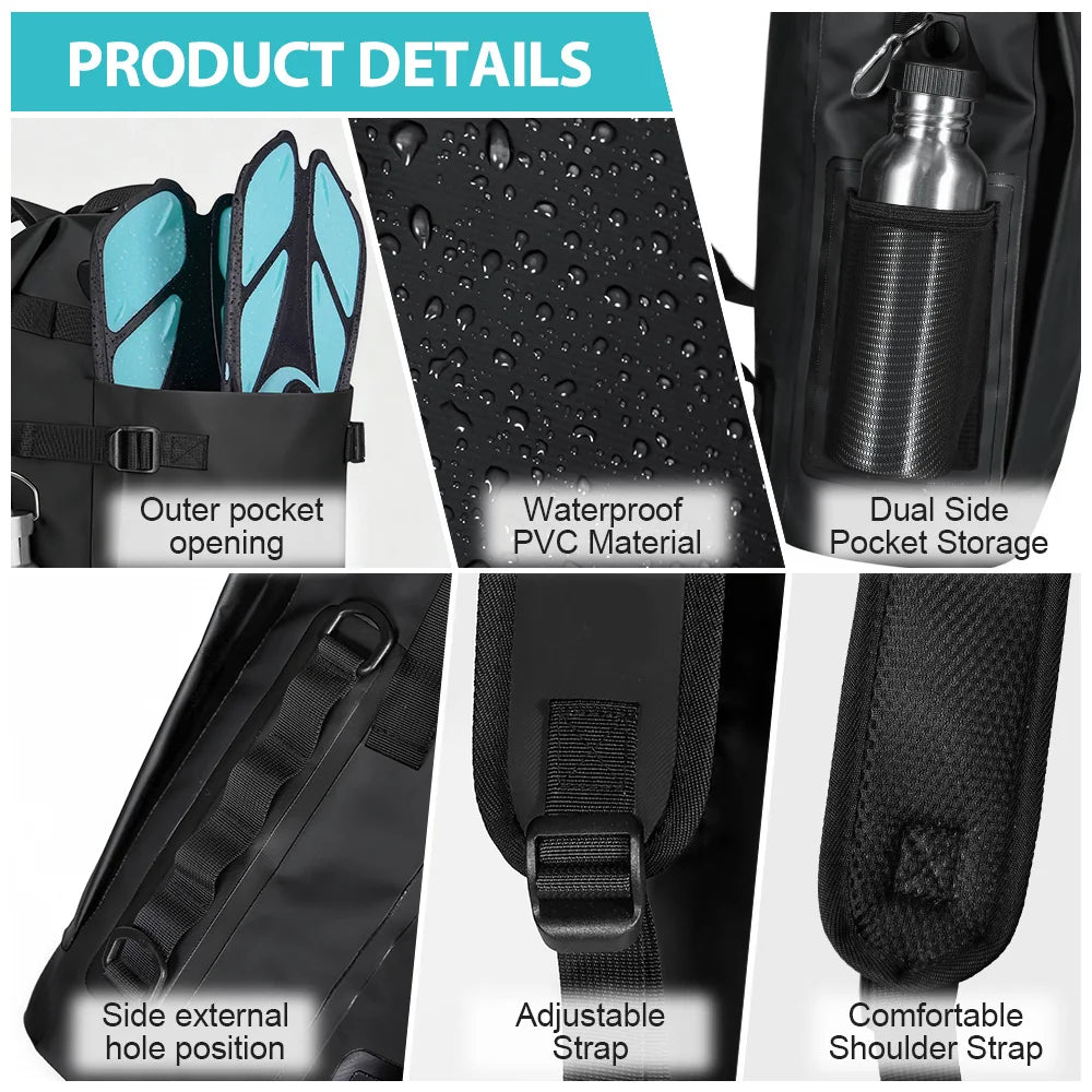 Floating Waterproof Dry Backpack 25L/35L | Roll-Top Outdoor Backpack |