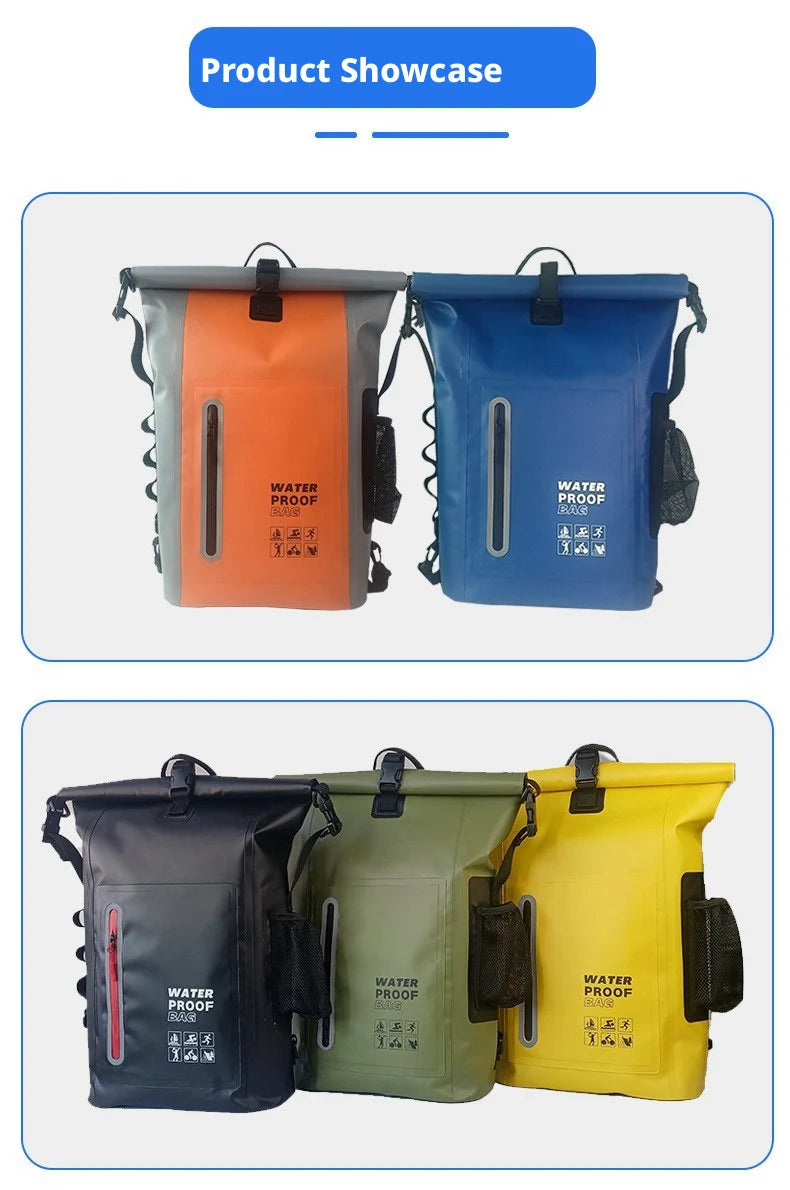 25L Waterproof Roll-Top Backpack – Dry Bag for Hiking, Beach, Kayaking & Travel