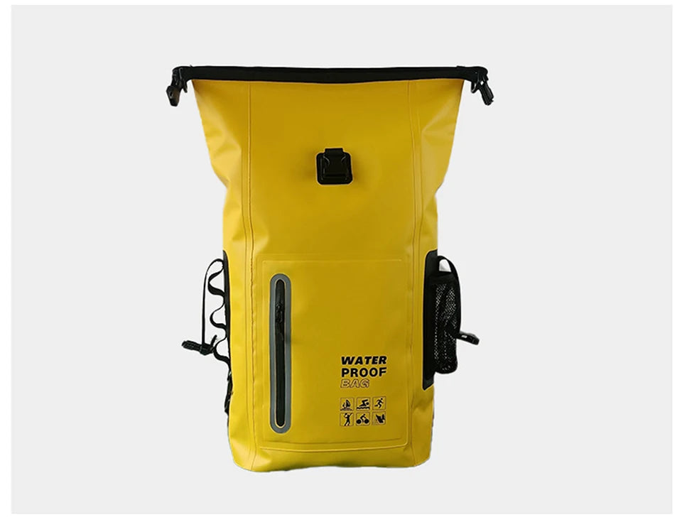 25L Waterproof Dry Backpack – Roll-Top PVC Bag for Kayaking, Beach, Hiking & Travel