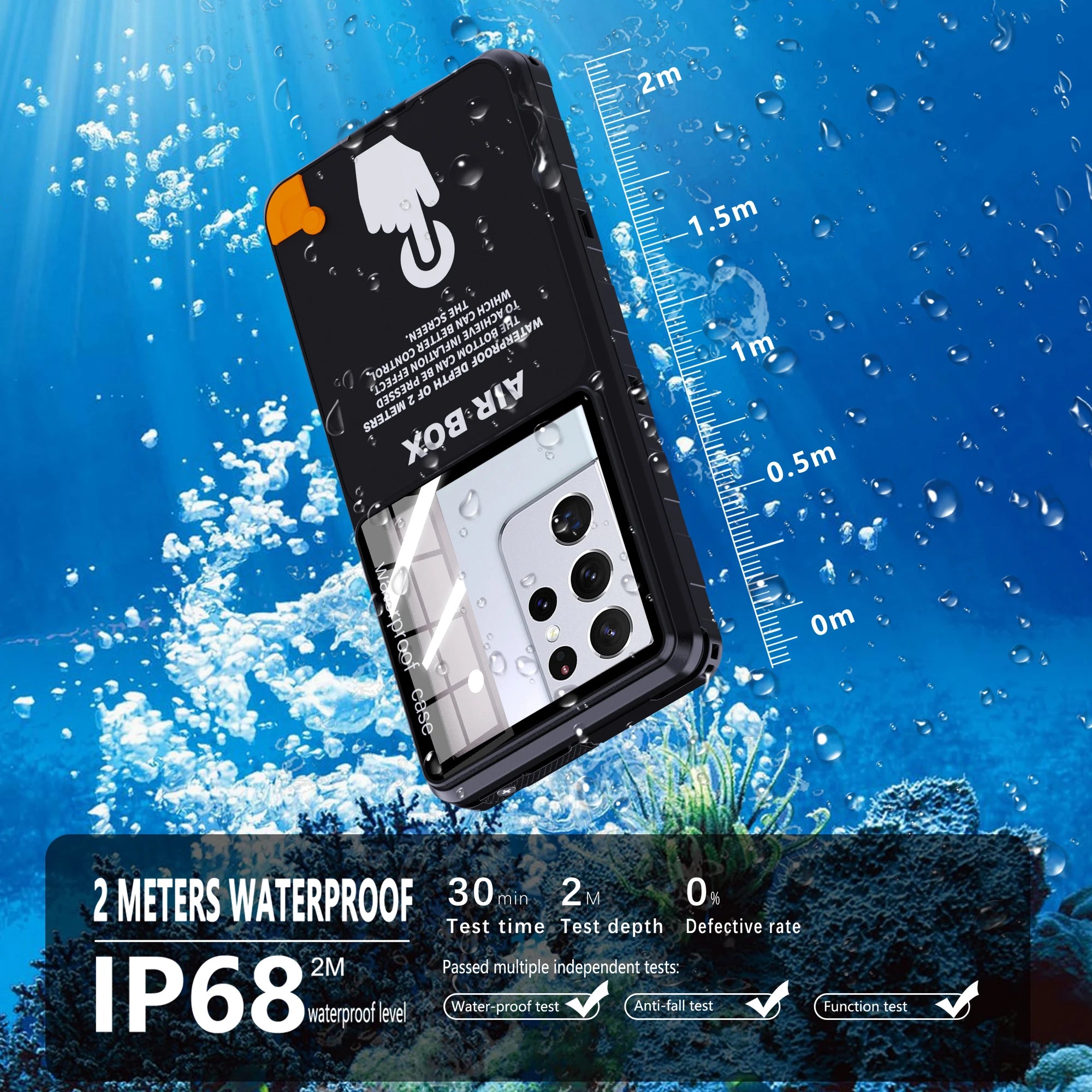 IP68 Waterproof Phone Case with Strap