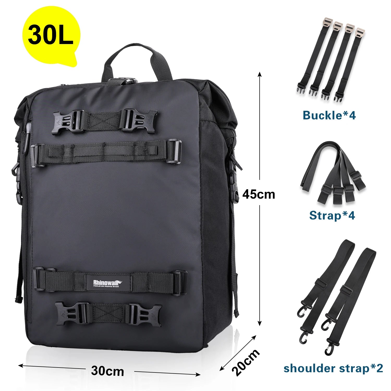 Expandable Waterproof Motorcycle Tail Bag | 10L, 20L & 30L |